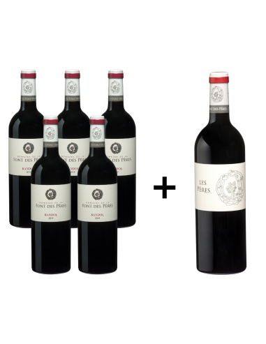 5 Bandol Rouge 2019 + 1 Bandol Rouge les Pères 2021 Offerte