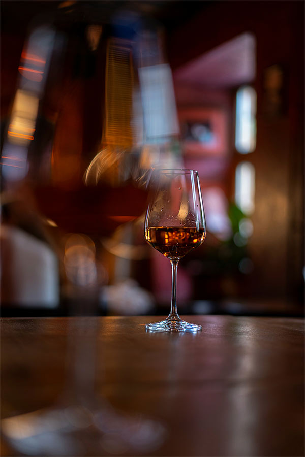 Verre de vin rosé